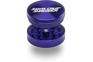 Santa Cruz Shredder Metal Herb Grinder Knurled Top for Stronger Grip 2-Piece 2.7" (Purple)