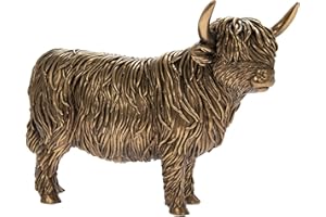 The Leonardo Collection Figurine de Vache Highland bronzée, Taille Unique