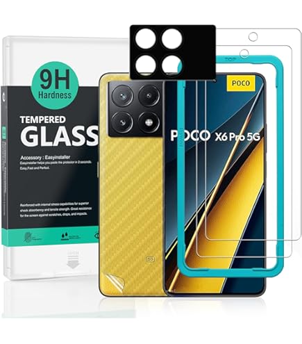 Vetro Temperato Per Xiaomi Poco X6 5G E X6 Pro - 3 Pezzi, Anti-Graffio 9H, Trasparente, Facile Applicazione - Foto 2