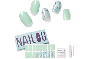 Nailog Adesivi Per Unghie - Gel UV Adesivi Unghie 20pcs,Stickers Unghie Autoadesiva,Strisce Smalto Gel Per Unghie,Full Wraps UV/LED Adesivi Unghie in Gel Nails Starter Kit