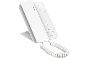 BTICINO, Audio-Hausstation CLASSE 100 A16M, Innenstelle mit Handhörer für 2-Draht TürTürsprechanlagen mit Türomatfunktion/Artzschaltung, 3 Sensortasten, 4 frei konfig. Tasten & 16 melodischen Ruftönen