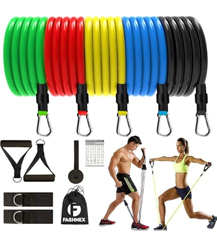 Fit Simplify Lot De 5 Bandes De Résistance – Latex – Niveaux De Résistance – Sac De Transport – Livret D’exercices – Fitness