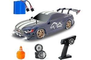 iBlivers Coche Teledirigido, 1:14 Profesional de Control Remoto Drift Coches con proporcional del Acelerador y la dirección 4WD GT Drift RC Car Vehículos Juguete para Adultos Niños (Color Degradado)