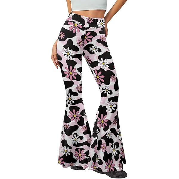 DYTTDG Women's Crossover High Waisted Bootcut Yoga Pants Flutter Leggings Front Split Flare Leg Workout Pants Work Pants Dress Pants