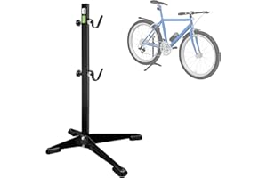 Mimoke verstellbarer Fahrradständer mit Gummihaken, robust und kratzfest. Platzsparendes Design für einfache Wartung und sicheres Parken (schwarz)