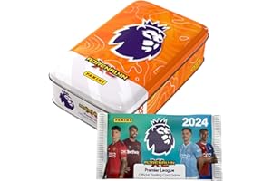 TILZ Panini Premier League Football 2023/2024 - Adrenalyn XL Football Cards Tin, Panini Premier League 2024 Cards |Match Attax 2023/2024, Trading Stickers Mega Tin Football Gifts for Boys Girls (Orange)