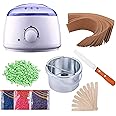 CUVLY Waxing Kit Combo Wax Machine Wax Heater Warmer Hot Wax Heater with Hair Removal Wax Beans(100 g) and Wax Knife with Waxing Strips for Hard,Strip | Hair Removal Waxing Kit Women (multi colour)