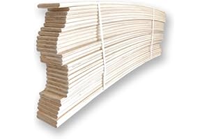 Cortassa Soluko - 10 Listelli Curvati in Legno di Faggio - Ricambio per Doga 6,7 X 79 X 0,8 Cm