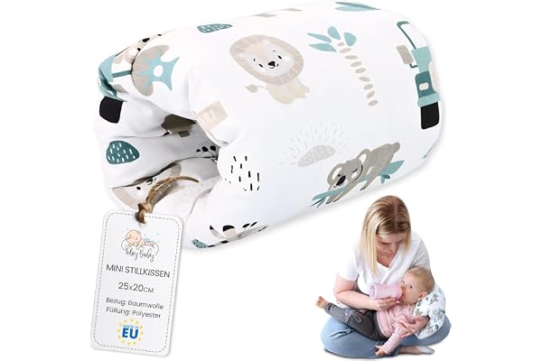 Totsy Baby Coussin Allaitement Bebe 20 cm - cousinettes Brassard d'allaitement pour bébé Petit oreillier de Grossesse et Nursing Breastfeeding Pregnancy Pillow Oeko-Tex Afrique Blanc