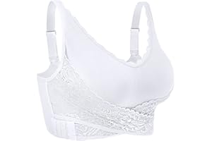 iClosam Reggiseno Senza Ferretto in Pizzo Reggiseno Sportivo Donna Push Up con Imbottito Rimovibili Bra Sportivo Intimo Donna Pizzo per Yoga Palestra Fitness Jogging M-3XL