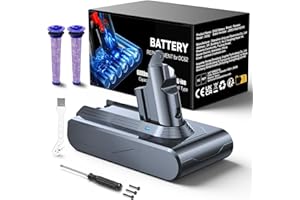 RYZWOC Battery Replacement for Dyson V6,6000mAh Battery Compatible with Dyson V6 DC62 DC61 DC59 DC58 DC72 DC74 SV03 SV05 SV06 SV07 SV09 Animal Absolute Trigger Fluffy Total Clean Cordless Vacuum