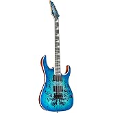 Ibanez GRGR221PA-AQB GIO Serisi Elektro Gitar - Aqua Burst | Kavak Burl Art-Grain Top / Okoume G&ouml;vde, Maple GRG Boyun, Purple