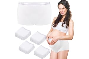 Veximind Women's Maternity Disposable Panties 8-Pack, Breathable Mesh Postpartum Underwear, C-Section Recovery Hospital Briefs, Stretchable, Skin-Friendly (L)