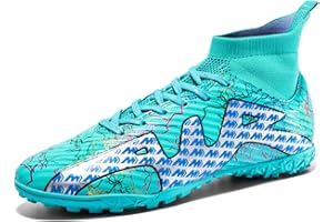 WEJIESS Botas de fútbol para jóvenes Botas de fútbol para Hombres al Aire Libre Botas de fútbol para Hombres High Top Zapatos de fútbol para niños Turf Fútbol Profesional Zapatos Deportivos