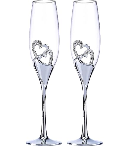 Verres à flûte à griller de mariage 2Pcs | Site officiel de