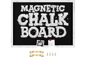 Okydoky Magnetische Kreidetafel mit Holzrahmen, Schreiben mit Kreide, Magnetsammelbrett, 43 * 58cm, HB-WH-4358