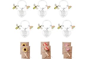 HEYOMI Portachiavi Regalo Maestra fine Anno, Regali dell'insegnante Grazie Maestre Idee Regalo per Insegnante Professoressa Regali di Laurea Regalo Maestra asilo Elementare Medie