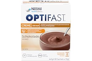 ‎OPTIFAST OPTIFAST Diät Creme Schokolade zum Abnehmen | eiweißreicher Mahlzeitenersatz mit wichtigen Vitaminen und Mineralstoffen | schnell zubereitet und lecker im Geschmack | 8 x 55g