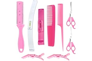 ENIYOU 9pcs Pony Schneiden Hilfe Hair Cutting Clip Haare Schneiden Haarschneide Hilfe Haare Schneiden Haarschneide Schablone Spitzenschneider Haare Selber Schneiden Haarschneidehilfe Pony Schneiden Hilfe