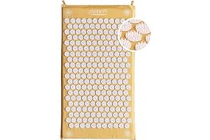 ShaktiMat [L'original depuis 2007] Tapis d'acupression pour Relaxation – Soulage la douleur dans le Dos, Pieds, Nuque, Jambes - Améliore circulation sanguine & Sommeil - Niveau Débutant – Jaune