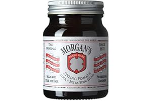 Morgan's Pomade Pomade pour Looks Lisses, Haute Brillance et Forte Tenue, Convient aux Cheveux Épais et Indisciplinés, Idéale pour des Coiffures Volumineuses 100g