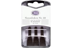 Brause - Ref 300068B - Puntas de escritura de metal Portée (paquete de 3) - Diseño de 5 picos para dibujar 5 líneas paralelas en un solo gesto - Adecuado para rastrear pentagramas musicales