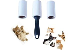 MARELUXE Lint Rollers, 90 Sheets Super Sticky Lint Roller, Quickly Removes Pet Pair, Animal Fur, Cat & Dog Hair, Dust & Fluff from Clothes, Furniture, Carpet, Lint Roller (Lint Remover)