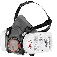 Force 8 Half-Mask with PressToCheck P3 Filters (JSP BHT0A3-0L5-N00), Grey, Medium