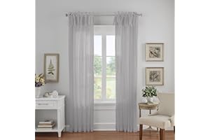 Elrene Home Fashions Single Window Curtain Drape, Polyester, Grey, 52 in x 84 in (1 Panel)