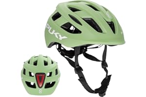 PUKY Helmet | Kinder Fahrradhelm S: 48-55 cm/M: 54-58cm | Leichtgewicht 220g | Maximaler Schutz & Belüftung | 360° Sichtbarkeit durch Licht-Modul | Ideal für Sicherheit und Komfort auf dem Fahrrad