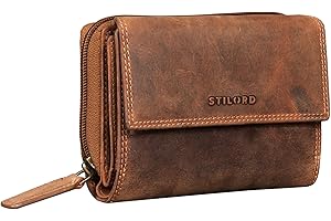 STILORD 'Thea' Women's Leather RFID Wallet Large Vintage Purse for Women NFC Protection Leather Wallet with Zip in Gift Box Genuine Leather