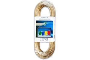 IPEA Corde à Linge de 4 mm en Acier - 20 Mètres - Corde Fabriqué en Italie - Fil Câble Séchoir à Linge Plastifié pour extérieur pour étendre Le Linge Les Vêtements - Couleur Transparent