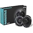 BASSOHOLIC BLSP06 Two Way 6 Inches Coaxial High Bass Speakers for Car with Imported Rubber Edge Cone (Black)