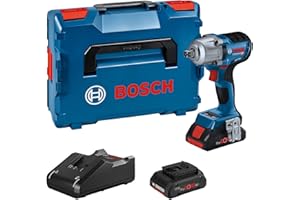 Bosch Professional system 18V: akumulatorowy klucz udarowy GDS 18V-450 PC (2 akumulatory ProCORE 18V 4.0Ah, szybka ładowarka GAL 18V-40, walizka L-BOXX, moduł Bluetooth)