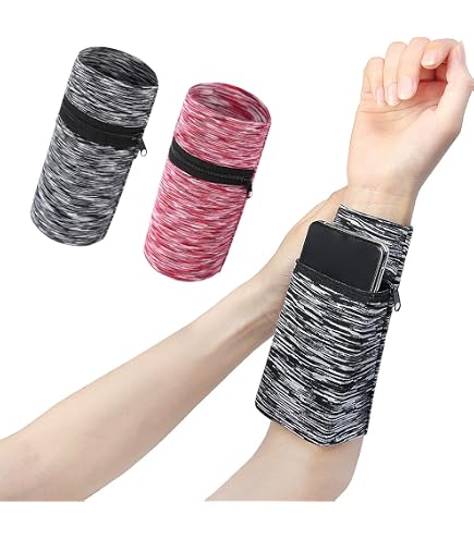 Mini Sac Poignet Zip CHIC - 10x8 Cm, Lycra, Pour Running, Vélo, Clés, Cartes, Porte-monnaie - 5