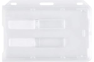 IBOO 1 tarjetero de seguridad sin tarjetero para 2 tarjetas, estuche rígido cerrado y transparente