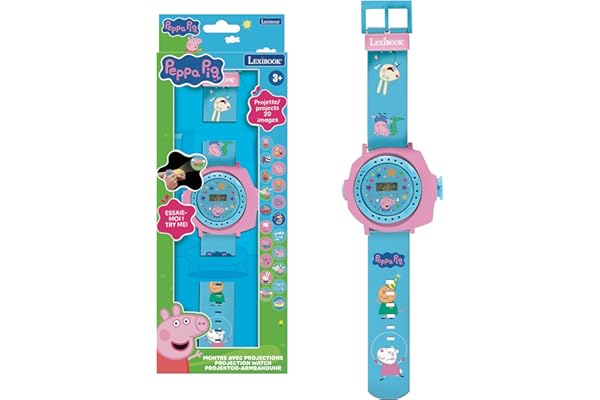 Lexibook, Montre Bracelet Ajustable avec Projections de 20 Images, écran Digital, Disponible en Plusieurs Personnages et Couleurs, DMW050-series
