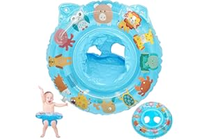 KEELYY Koło do pływania dla niemowląt, siedzisko do pływania, nadmuchiwane koło do pływania, pomoc w pływaniu dla małych dzieci od 6 miesięcy do 36 miesięcy