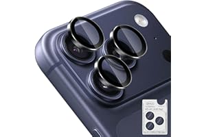 Locofun Caméra Arrière Protecteur pour iPhone 17 PRO/17 PRO MAX, Dureté 9H Protection Objectif Caméra, Anti Rayures Ultra Résistant Film Verre Trempé-Noir