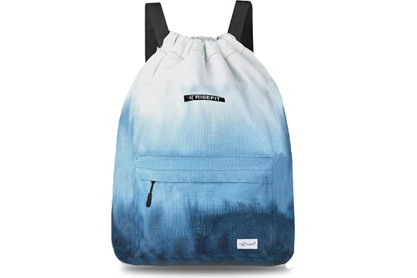 Risefit Sac à dos avec cordon en polyéthylène imperméable multifonction avec grande capacité