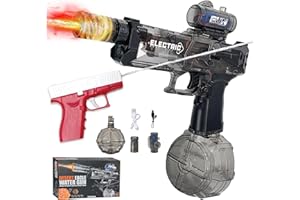 71NMLY Pistola de Agua Eléctrica con luz LED,Juguetes de AGU para Adultos y Niños,Potente Water Gun Eléctricos,Alta Capacidad,Máquina de (con una Mini Pistola de Agua)