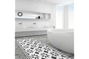 CREARREDA Alfombra Vinílica Cocina y Baño Antideslizante Lavable, Diseño Italiano Moderno, Impermeable, Decorativa, Resistente, Fácil Limpieza, Antimanchas, Higiénica, Made in Italy