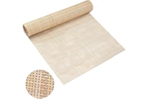 Kleemeiero Rattan-Gurtband 45 x 152cm Cane Webbing Roll Natürliche Geweberolle Gewebtes Offenes Geflecht Möbel Wiener Geflecht Gewebtes Blech für Stühle Schränke