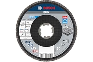 Bosch Accessories Professional gewinkelte Fächerschleifscheibe Best (für Metall, X-LOCK, X571, 125 mm, Körnung K40)