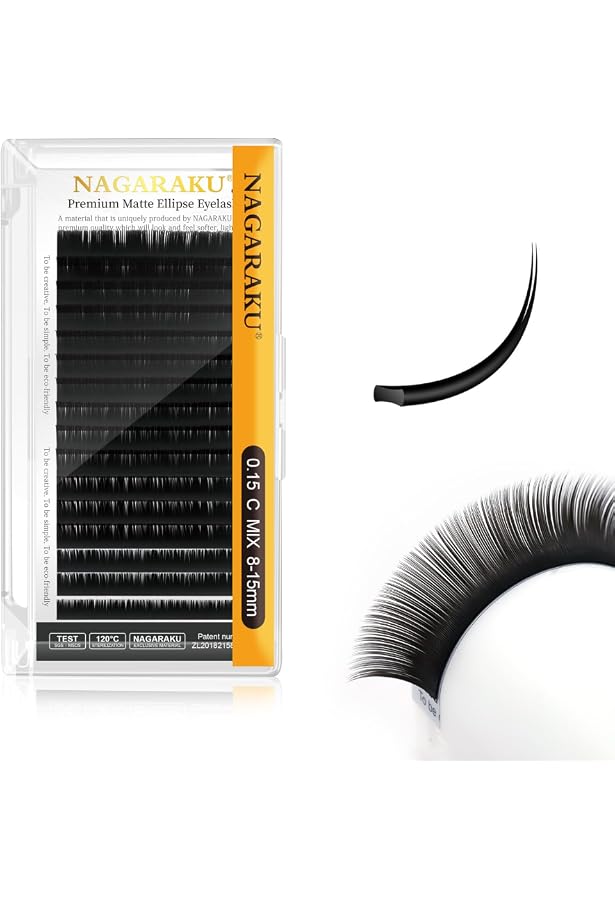 COZBIRD Einzelwimpern Extensions – 12 Reihen, 0.07mm D-Curl 15mm, Matt, Für Volumen-Looks