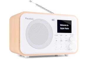 Audizio Milan Radio Dab+/FM Portable avec Bluetooth, Écran Couleur 2,4", Batterie Intégrée 2000 mAh, Sortie Casque et Ligne Jack 3,5 mm, Couleur Blanc, Idéale pour la Maison ou en Déplacement
