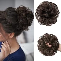 2 Stück Haardutt Mit Gummiband | Voluminöser Messy Bun | Für Dünnes & Dickes Haar (Goldblond)