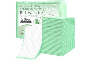 EasyVibe Wegwerf-Bettpads für Inkontinenz 50 Stück 90x90cm 5-lagig,110g/Stück,SAP 7g Betteinlagen Inkontinenz Einweg Erwachsenen, Heavy Duty Bettpads Inkontinenz, Einweg-Wickelunterlagen…