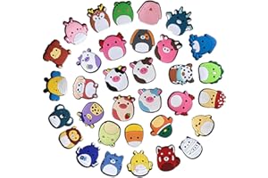 Elkflee 33PCS Shoes Charms Set Tough Clog Charms WaterProof Shoes Pins PVC Cartoon Cute Shoe Decorations Charms Wristbands Accessories for Birthday Christmas Party