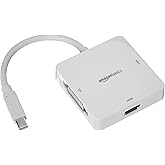 Amazon Basics AmazonBasics Mini DisplayPort to HDMI/DVI/VGA Adapter - White, 5-Pack